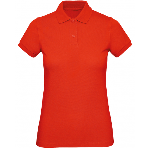 fire red Polo Orgánico Inspire mujer