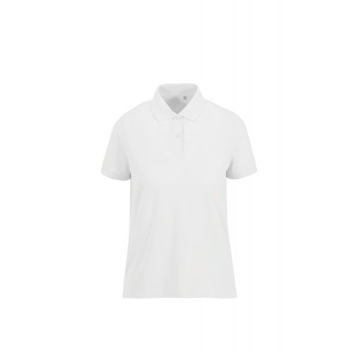 white MY ECO POLO 65/35 manga corta Mujer