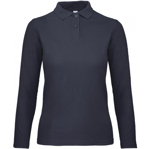 navy ID.001 Polo manga larga mujer