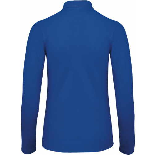 royal blue ID.001 Polo manga larga mujer