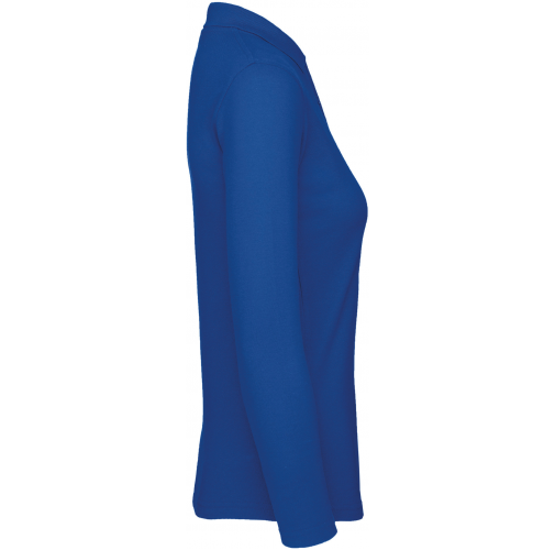 royal blue ID.001 Polo manga larga mujer
