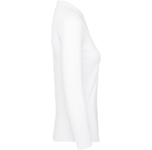 white ID.001 Polo manga larga mujer