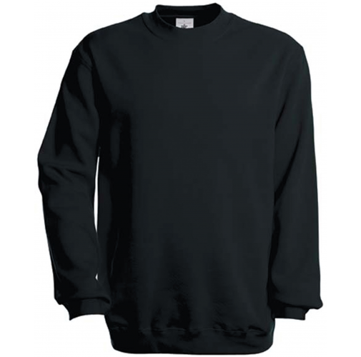 black Sudadera cuello redondo