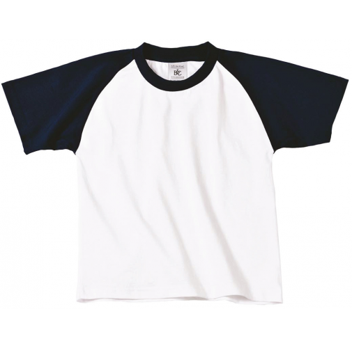 white / navy Camiseta Baseball niños