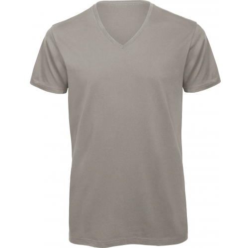 light grey Camiseta Orgánica Inspire cuello de pico hombre