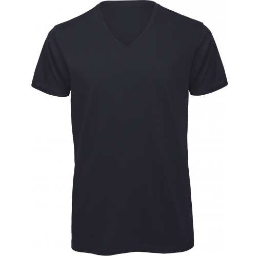 navy Camiseta Orgánica Inspire cuello de pico hombre