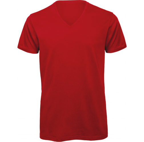 red Camiseta Orgánica Inspire cuello de pico hombre