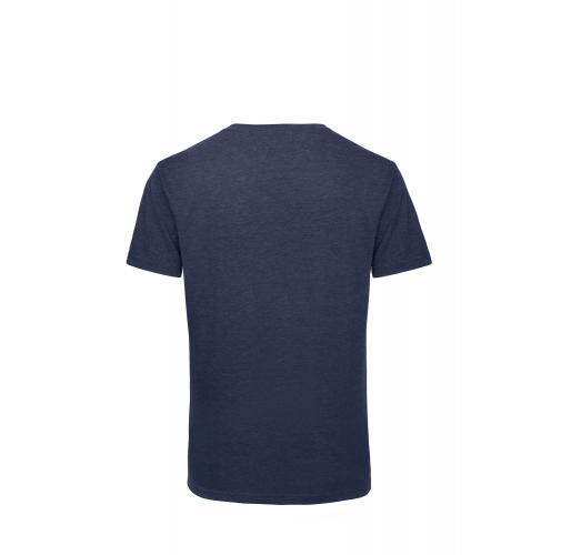 heather navy Camiseta Triblend cuello de pico hombre