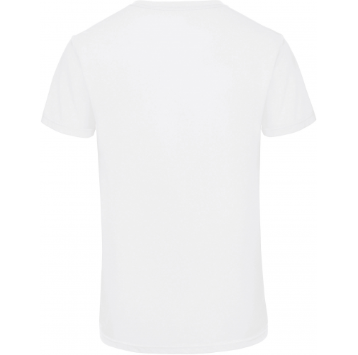 white Camiseta Triblend cuello de pico hombre