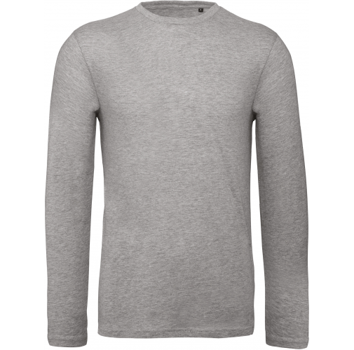 sport grey Camiseta orgánica Inspire manga larga hombre