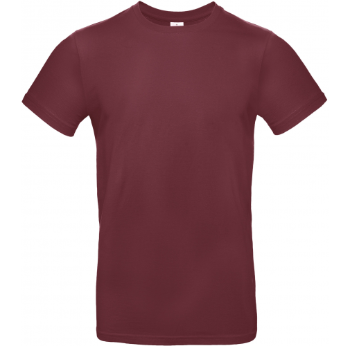 burgundy Camiseta #E190 hombre