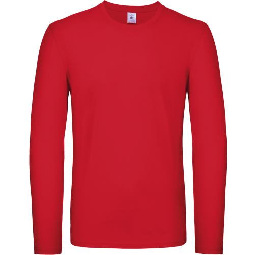 red Camiseta #E150 manga larga hombre