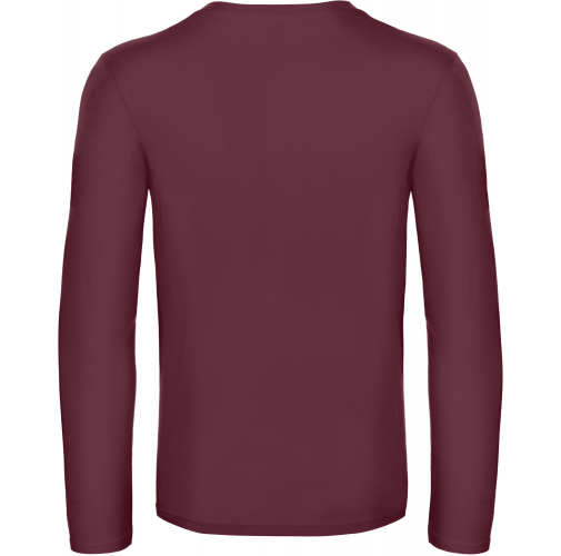 burgundy Camiseta #E190 manga larga hombre