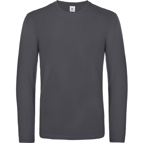 dark grey Camiseta #E190 manga larga hombre