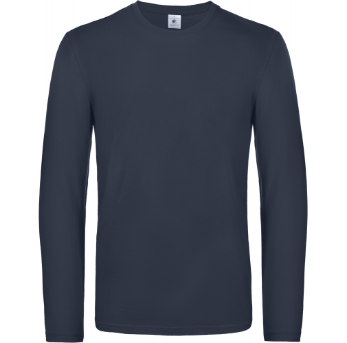 navy Camiseta #E190 manga larga hombre