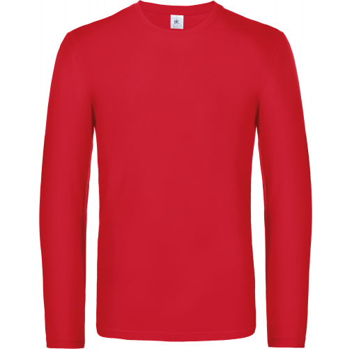 red Camiseta #E190 manga larga hombre