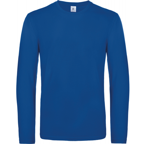 royal blue Camiseta #E190 manga larga hombre