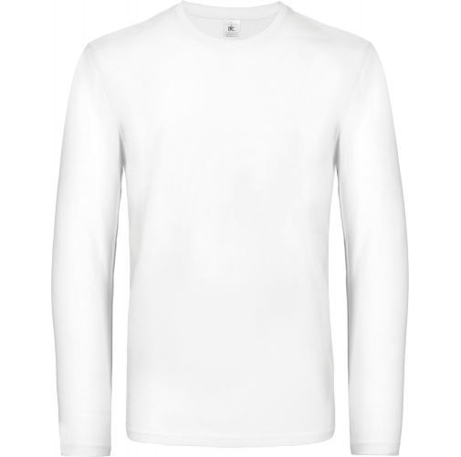 white Camiseta #E190 manga larga hombre