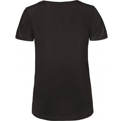 black Camiseta Organic Inspire cuello de pico mujer