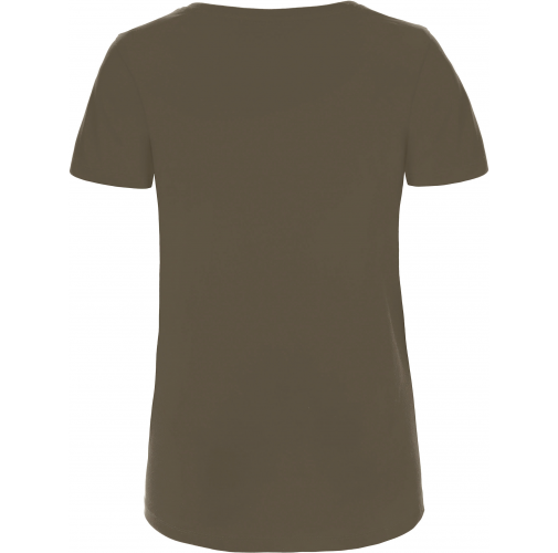 khaki Camiseta Organic Inspire cuello de pico mujer