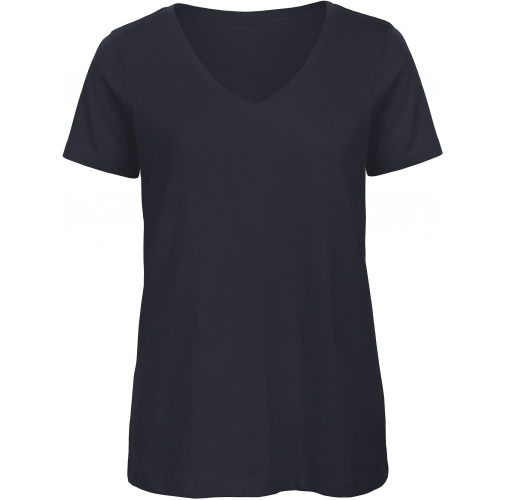 navy Camiseta Organic Inspire cuello de pico mujer