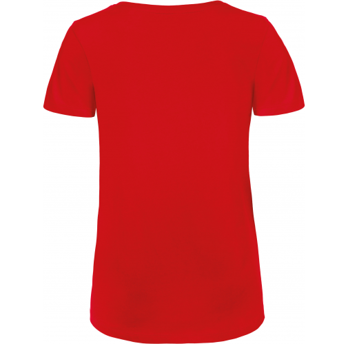 red Camiseta Organic Inspire cuello de pico mujer