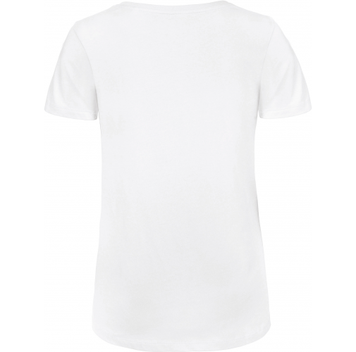 white Camiseta Organic Inspire cuello de pico mujer