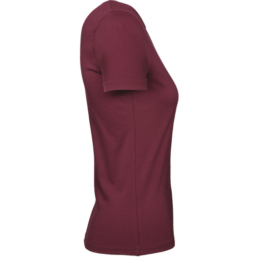 burgundy Camiseta #E190 mujer