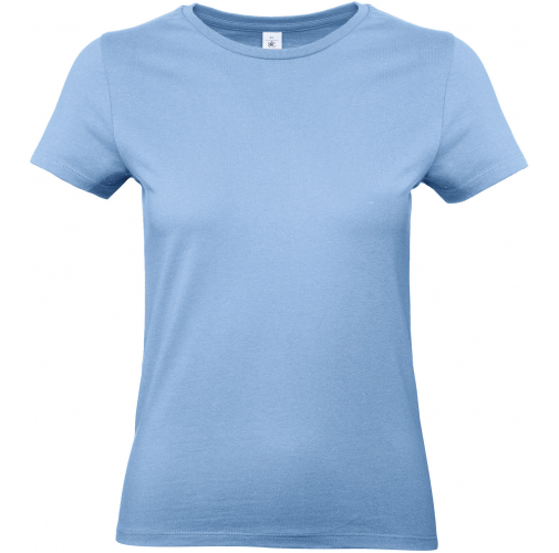 sky blue Camiseta #E190 mujer