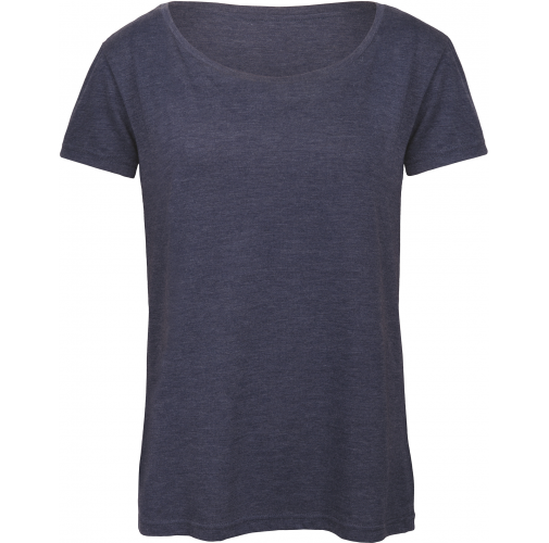 heather navy Camiseta Triblend mujer