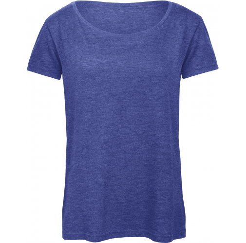 heather royal blue Camiseta Triblend mujer