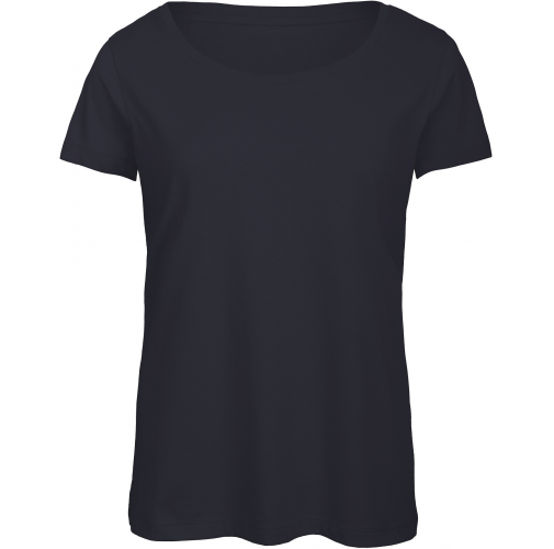 navy Camiseta Triblend mujer
