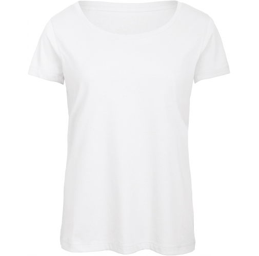 white Camiseta Triblend mujer