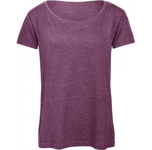 heather purple Camiseta Triblend mujer