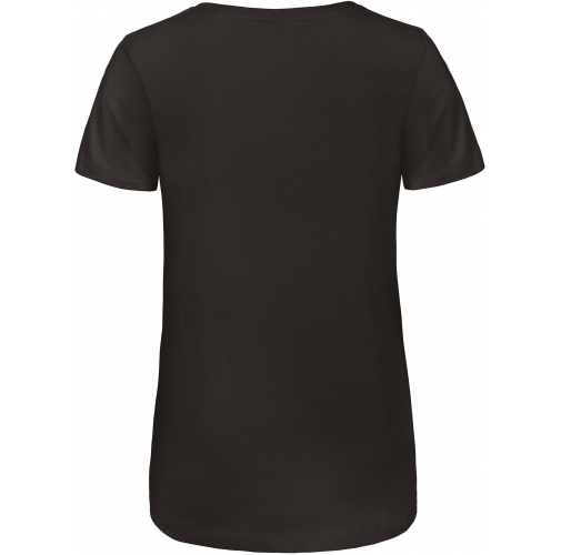 black Camiseta Triblend cuello de pico mujer