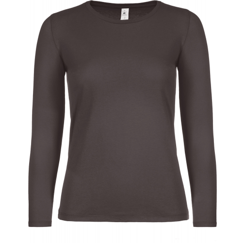 bear brown Camiseta #E150 manga larga mujer