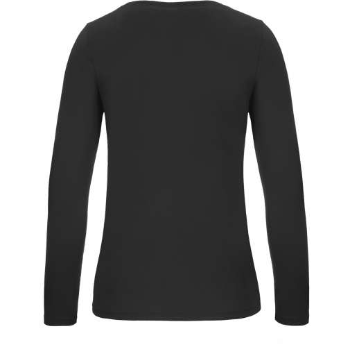 black Camiseta #E150 manga larga mujer