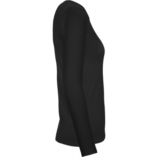 black Camiseta #E150 manga larga mujer