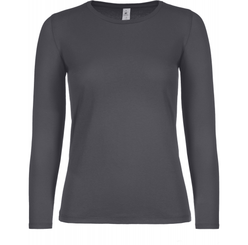 dark grey Camiseta #E150 manga larga mujer