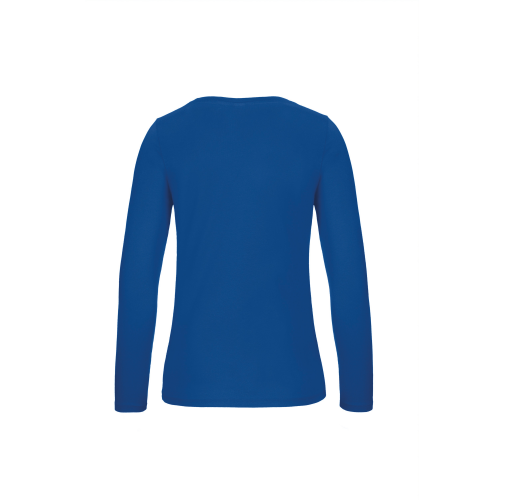 royal blue Camiseta #E150 manga larga mujer
