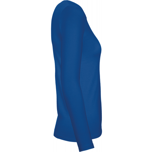 royal blue Camiseta #E150 manga larga mujer