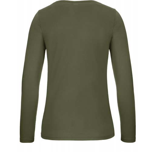 urban khaki Camiseta #E150 manga larga mujer