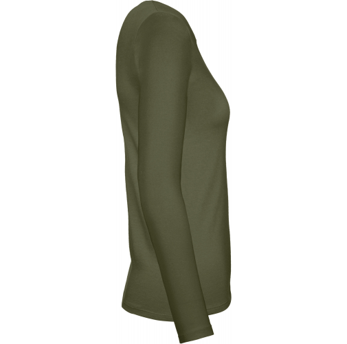 urban khaki Camiseta #E150 manga larga mujer