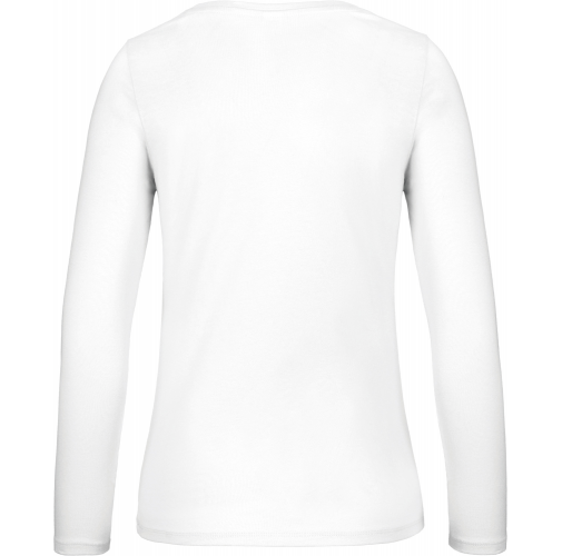 white Camiseta #E150 manga larga mujer
