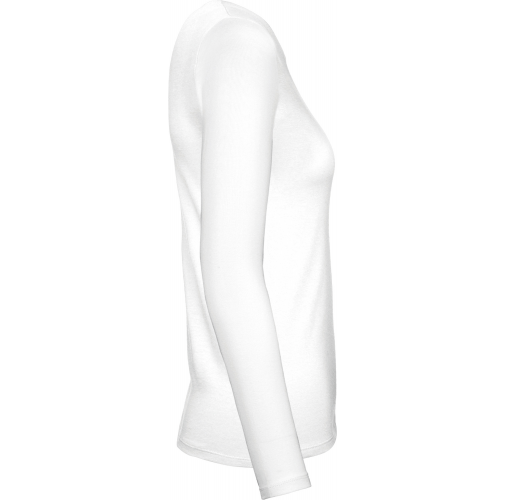 white Camiseta #E150 manga larga mujer