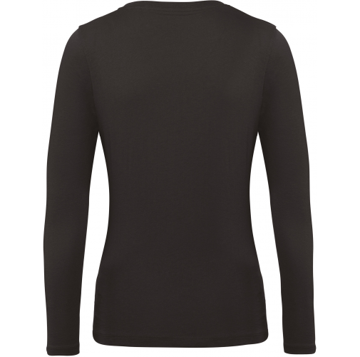black Camiseta orgánica Inspire manga larga mujer