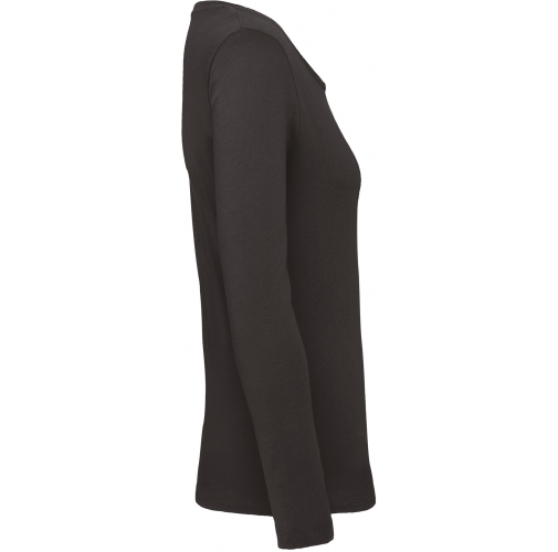 black Camiseta orgánica Inspire manga larga mujer