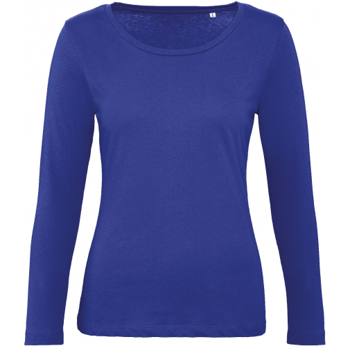 cobalt blue Camiseta orgánica Inspire manga larga mujer