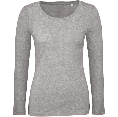 sport grey Camiseta orgánica Inspire manga larga mujer