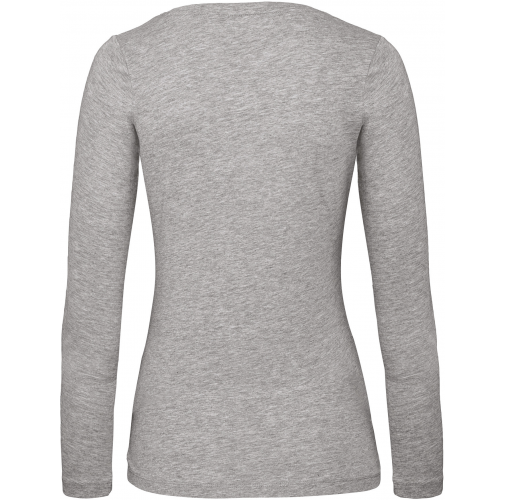 sport grey Camiseta orgánica Inspire manga larga mujer